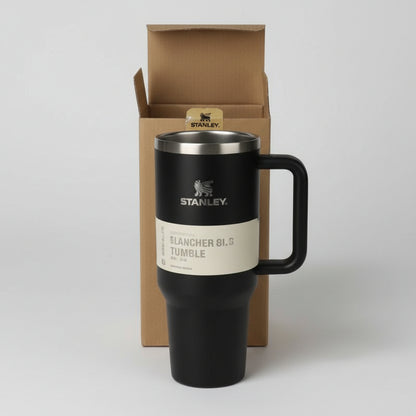 1200ml Stainless Steel Insulated Travel Tumbler with Handle & Straw Lid – Large Capacity Hot & Cold Vacuum Mug
