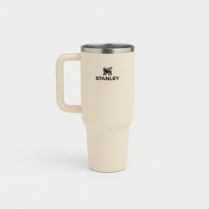 1200ml Stainless Steel Insulated Travel Tumbler with Handle & Straw Lid – Large Capacity Hot & Cold Vacuum Mug