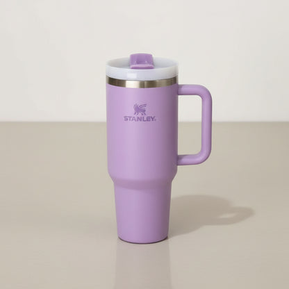 1200ml Stainless Steel Insulated Travel Tumbler with Handle & Straw Lid – Large Capacity Hot & Cold Vacuum Mug